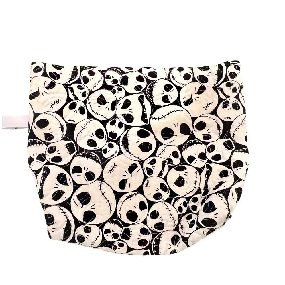 Jack Skellington Nightmare Before Christmas Quilted Makeup Bag Pouch Case Tote